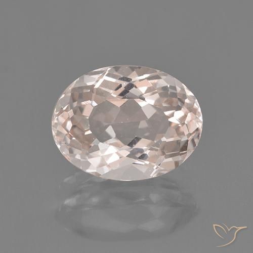 2.43ct Naturale Rosa Molto Chiaro Morganite, Ovale, VS