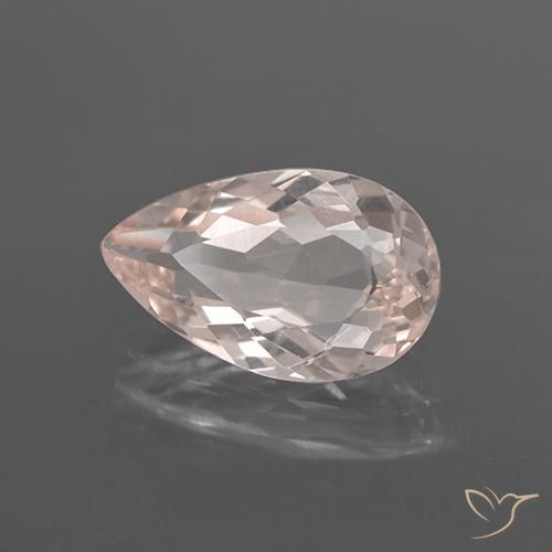 Morganite Rosa chiaro naturale da 2.09 ct, Forma a pera, VS