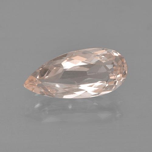 Morganite Rosa salmone naturale da 2.26 ct, Forma a pera, VVS-VS