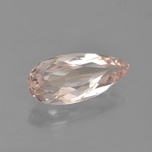Morganite Rosa salmone naturale da 2.26 ct, Forma a pera, VVS-VS