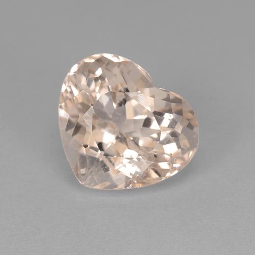 Morganite Rosa salmone naturale da 2.74 ct, A forma di cuore, VVS-VS