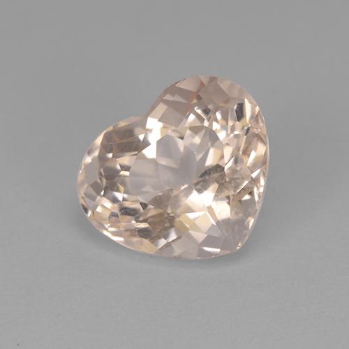 Morganite Rosa salmone naturale da 2.74 ct, A forma di cuore, VVS-VS