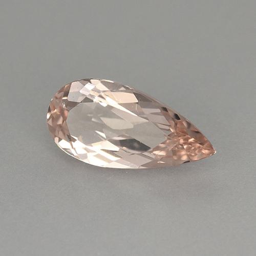 Morganite Rosa medio naturale da 1.22 ct, Forma a pera, VVS-VS