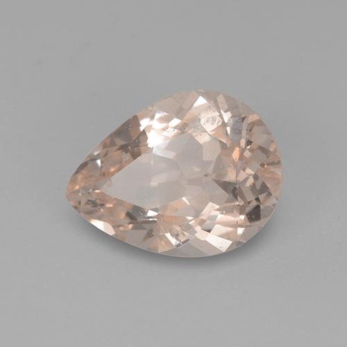 Morganite Rosa Molto Chiaro naturale da 2.59 ct, Forma a pera, VS