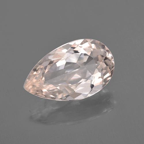 Morganite naturale rosa da 2,47 ct, taglio a pera, VVS-VS