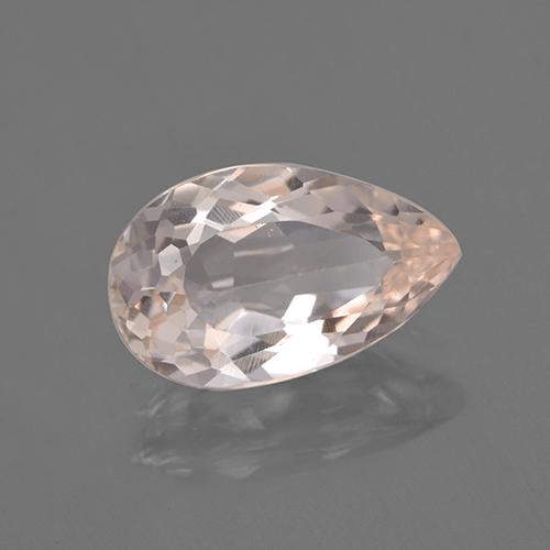 Morganite naturale rosa da 2,47 ct, taglio a pera, VVS-VS