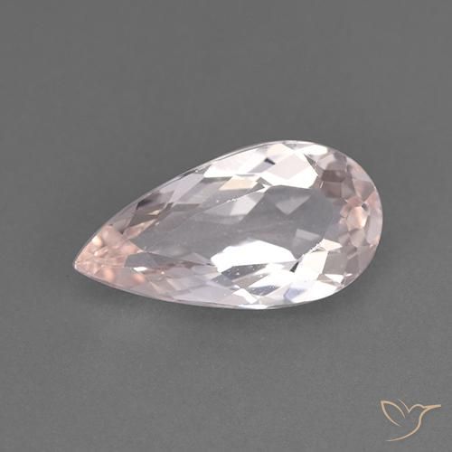 1.30ct Naturale Rosa chiaro Morganite, Forma a pera, VVS-VS