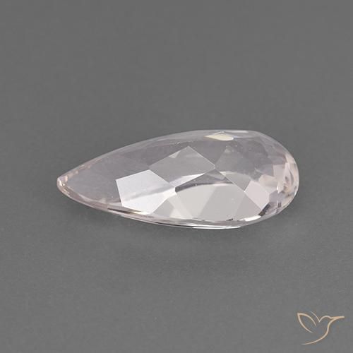 Morganite Rosa chiaro naturale da 1.30 ct, Forma a pera, VVS-VS