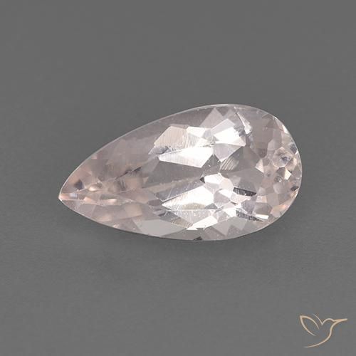 1.21ct Naturale Rosa chiaro Morganite, Forma a pera, VS
