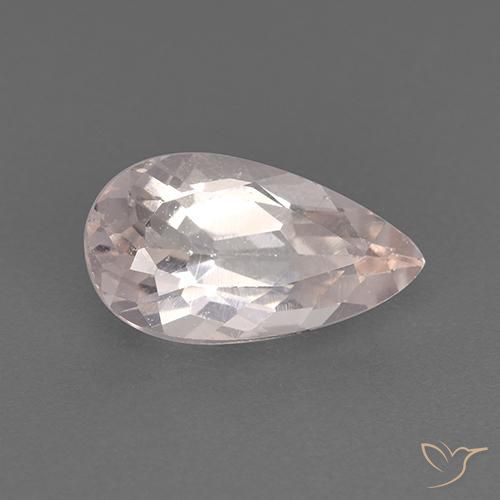 Morganite Rosa chiaro naturale da 1.21 ct, Forma a pera, VS