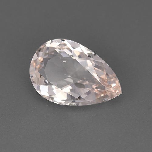 Morganite naturale rosa da 1,43 ct, taglio a pera, VVS-VS