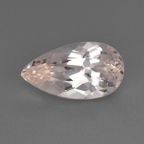 Morganite rosa fenicottero naturale da 1.82 ct, Forma a pera, VVS-VS