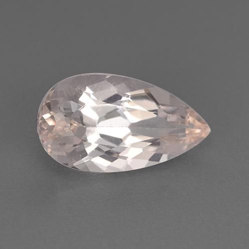 Morganite rosa fenicottero naturale da 1.82 ct, Forma a pera, VVS-VS