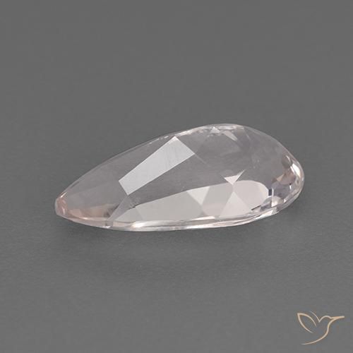 Morganite rosa fenicottero naturale da 1.77 ct, Forma a pera, VVS-VS