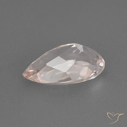 Morganite Rosa Molto Chiaro naturale da 1.60 ct, Forma a pera, VVS-VS