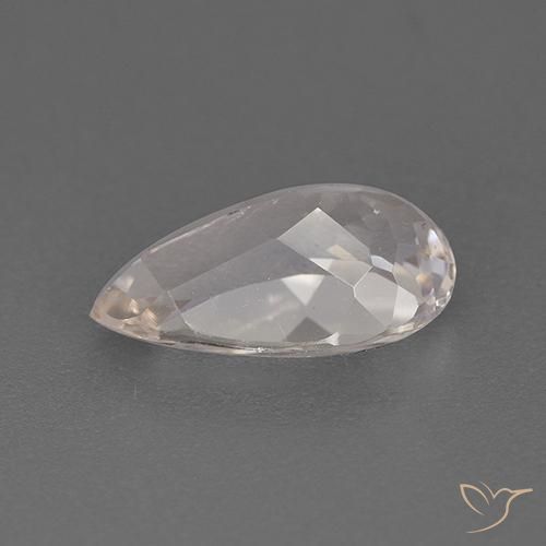 Morganite Rosa salmone naturale da 1.68 ct, Forma a pera, VVS-VS