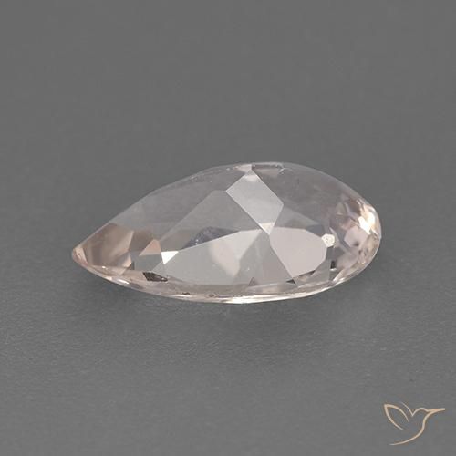 Morganite Rosa salmone naturale da 1.20 ct, Forma a pera, VVS-VS