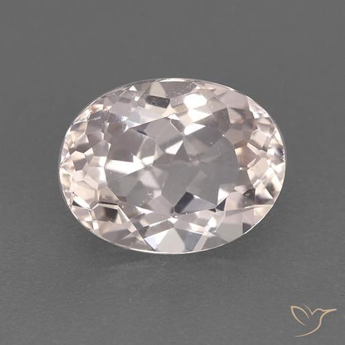 1.30ct Naturale Rosa salmone Morganite, Ovale, VVS-VS