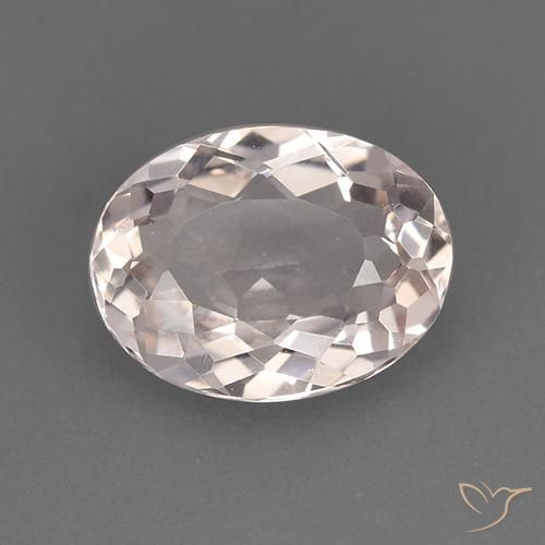 1.64ct Naturale Rosa medio-chiaro Morganite, Ovale, VVS-VS