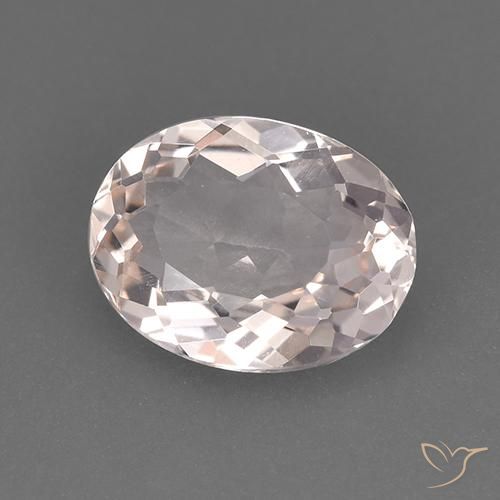 Morganite Rosa medio-chiaro naturale da 1.64 ct, Ovale, VVS-VS