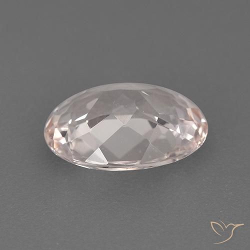 Morganite Rosa medio-chiaro naturale da 1.64 ct, Ovale, VVS-VS