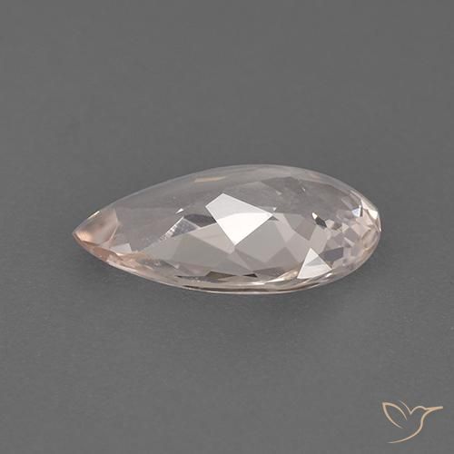 Morganite Rosa medio-chiaro naturale da 1.39 ct, Forma a pera, VVS-VS