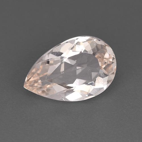 Morganite naturale rosa da 1,61 ct, taglio a pera, VVS-VS