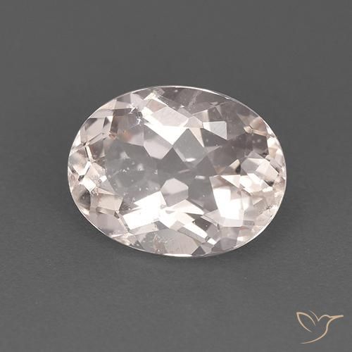 Morganite Bianco naturale da 1.79 ct, Ovale, VS