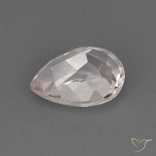 Morganite Rosa Molto Chiaro naturale da 1.36 ct, Forma a pera, VS