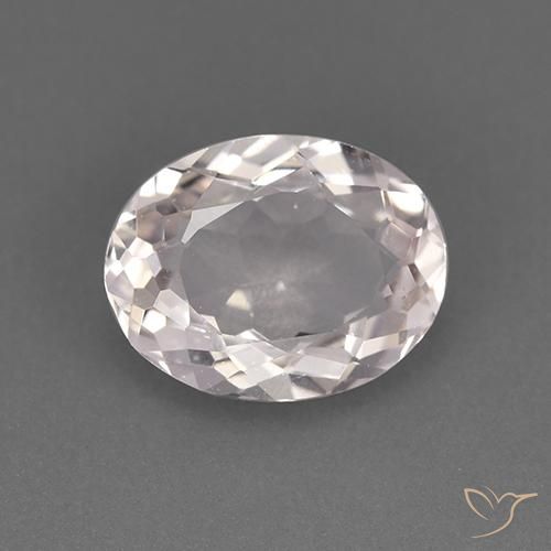 1.60ct Naturale Bianco Morganite, Ovale, VVS-VS