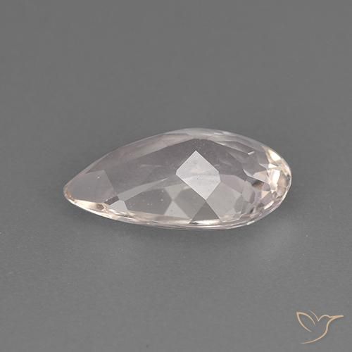 Morganite Rosa Molto Chiaro naturale da 1.67 ct, Forma a pera, VS