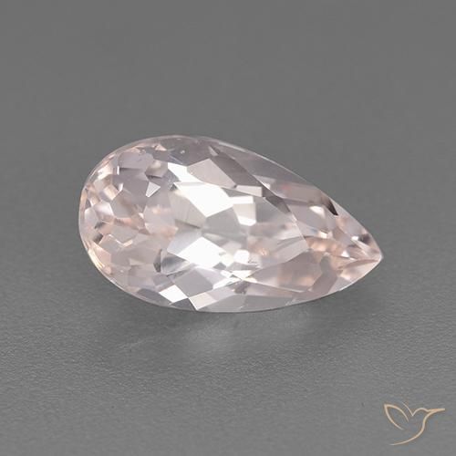 Morganite Rosa medio naturale da 1.50 ct, Forma a pera, VVS-VS