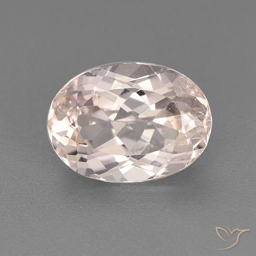 1.69ct Naturale Rosa Molto Chiaro Morganite, Ovale, VS