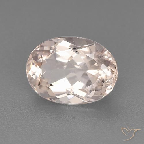 Morganite Rosa Molto Chiaro naturale da 1.69 ct, Ovale, VS