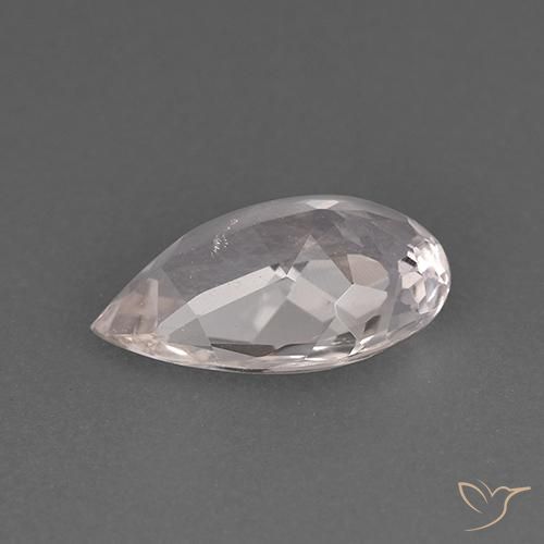 Morganite Rosa chiaro naturale da 1.16 ct, Forma a pera, VVS-VS