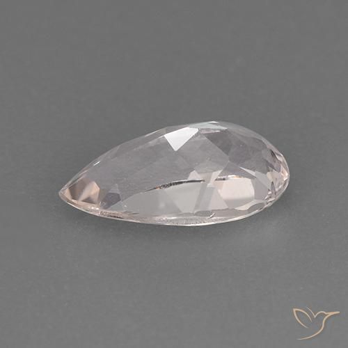 Morganite rosa fenicottero naturale da 1.10 ct, Forma a pera, VVS-VS