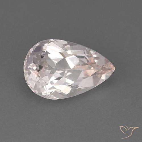 Morganite rosa fenicottero naturale da 1.51 ct, Forma a pera, VS