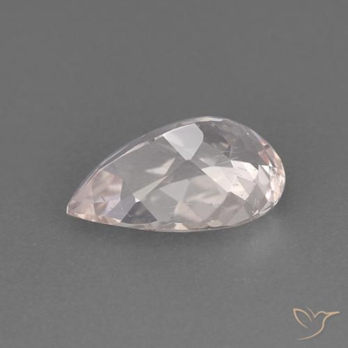 Morganite rosa fenicottero naturale da 1.51 ct, Forma a pera, VS