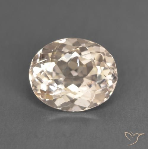 1.54ct Naturale Rosa medio Morganite, Ovale, VS