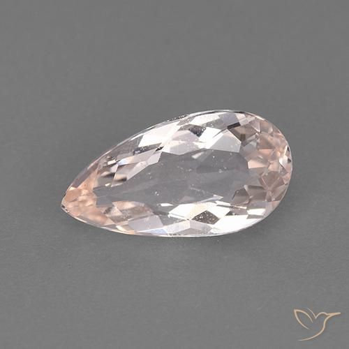 0.97ct Naturale Rosa medio Morganite, Forma a pera, VVS-VS