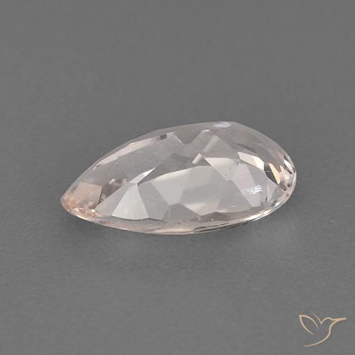 Morganite Rosa chiaro naturale da 0.93 ct, Forma a pera, VVS-VS