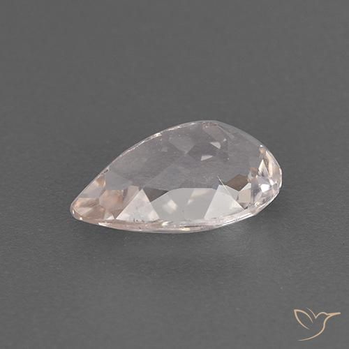 Morganite Rosa chiaro naturale da 0.90 ct, Forma a pera, VVS-VS