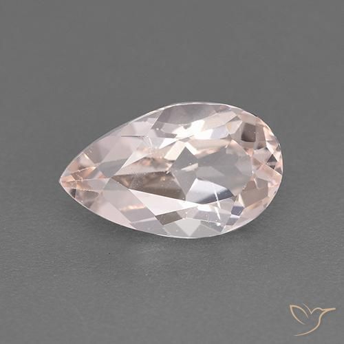 1.30ct Naturale Tono rosa rosa Morganite, Forma a pera, VS