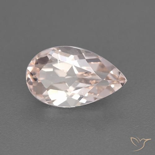 Morganite Tono rosa rosa naturale da 1.30 ct, Forma a pera, VS