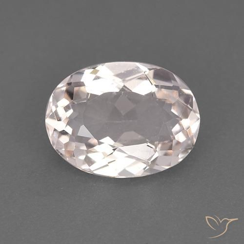 Morganite Rosa chiaro naturale da 1.51 ct, Ovale, VS