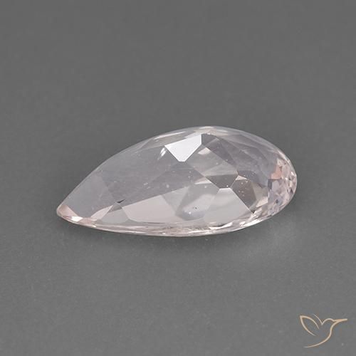 Morganite rosa fenicottero naturale da 1.86 ct, Forma a pera, VS