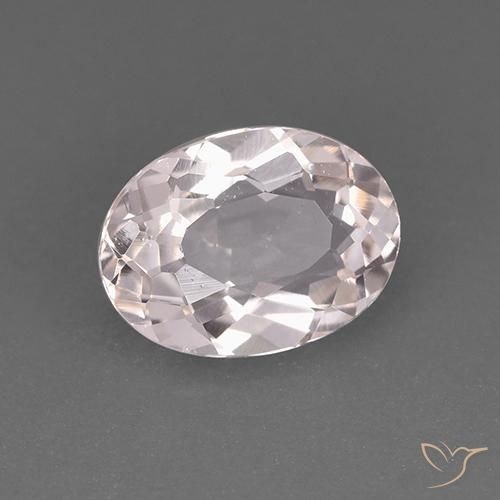 Morganite Rosa chiaro naturale da 1.18 ct, Ovale, VVS-VS