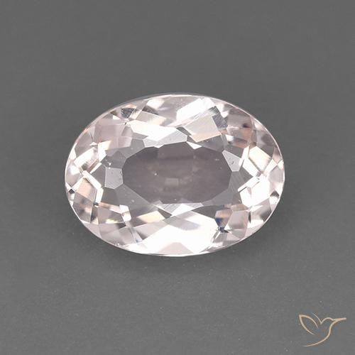 Morganite Rosa chiaro naturale da 1.18 ct, Ovale, VVS-VS