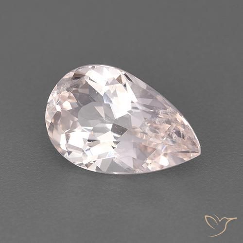 Morganite Rosa chiaro naturale da 1.53 ct, Forma a pera, VS