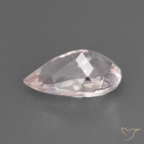 Morganite Rosa chiaro naturale da 1.53 ct, Forma a pera, VS